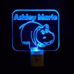 Personalize Hippo Led Night Light