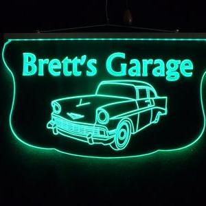 Personalized Man Cave, Garage 57 Chevy Car Sign,..