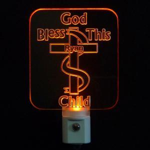 Personalized Christian Cross LED Ni..