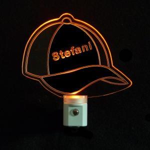 Kids Personalized Baseball Cap Led Night Light..