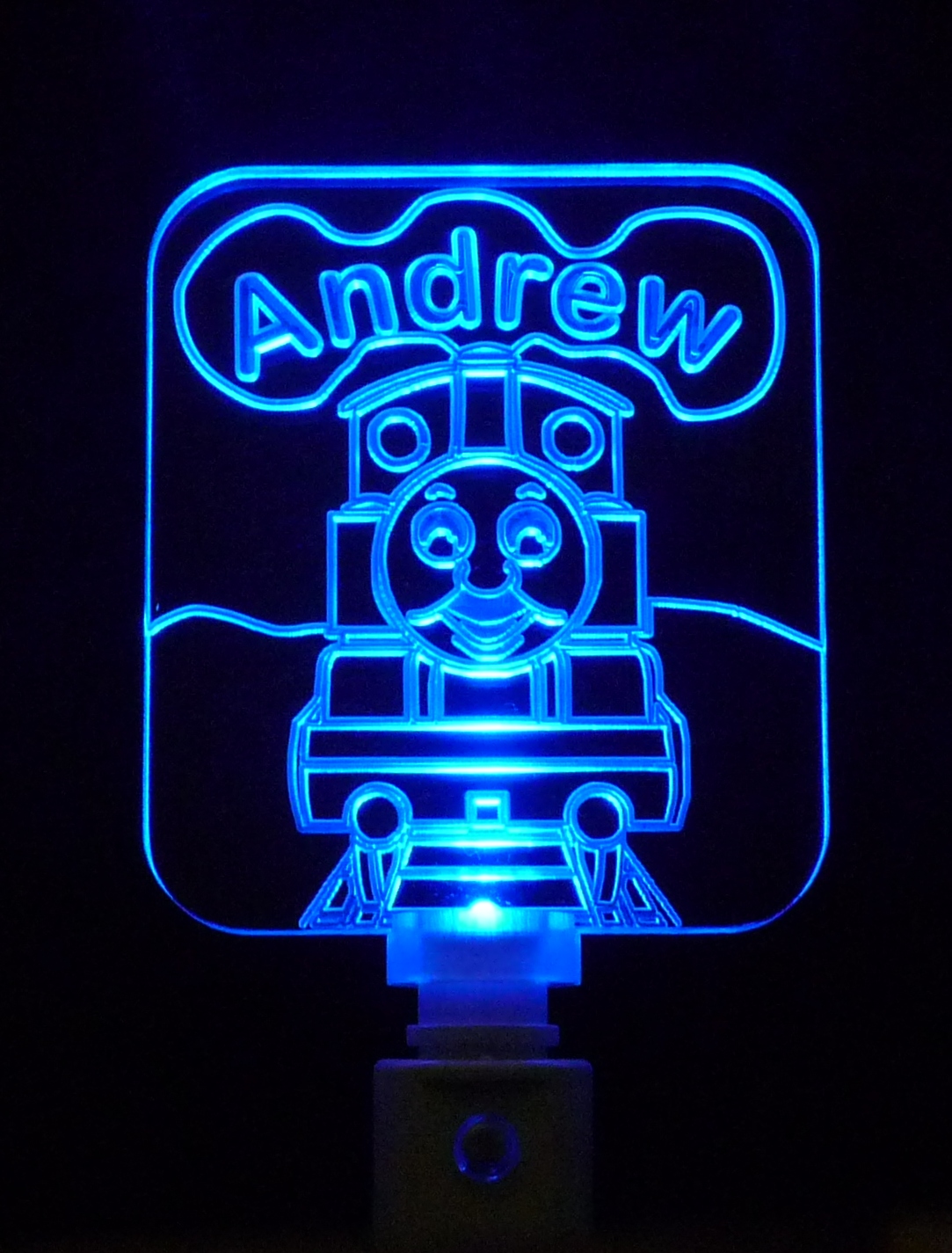Thomas The Train Night Light, Different Colored Led Lights Available Customized With Name- To Us-