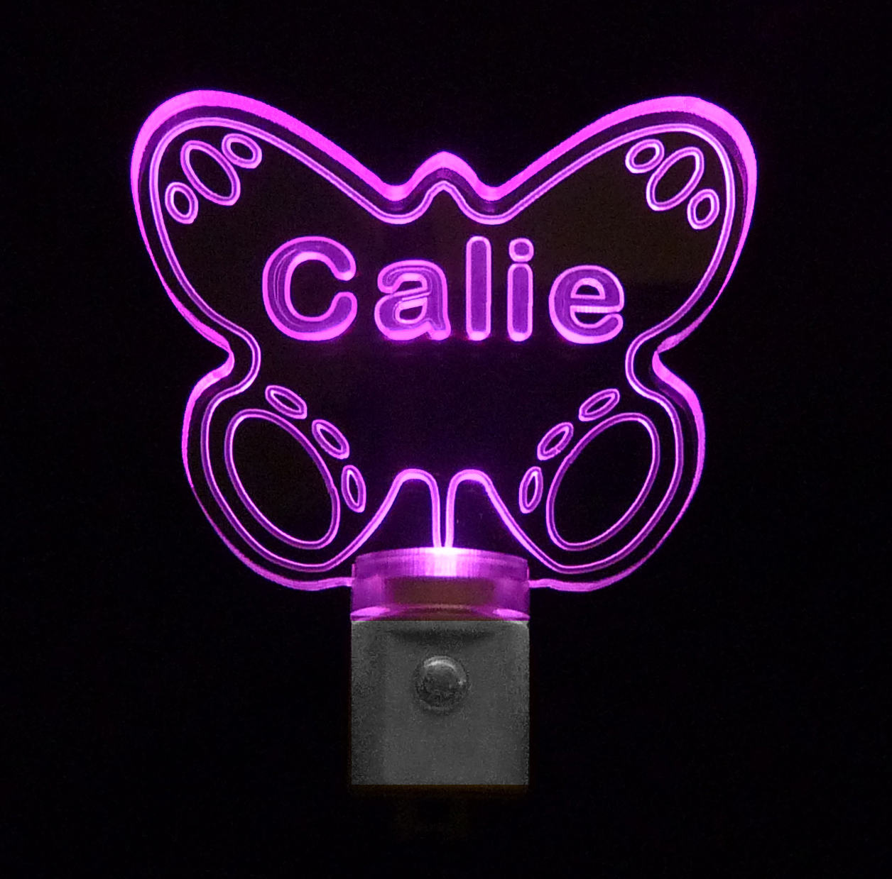 Kids Personalized Butterfly LED Night Light, Customize with name-FREE Shipping to US