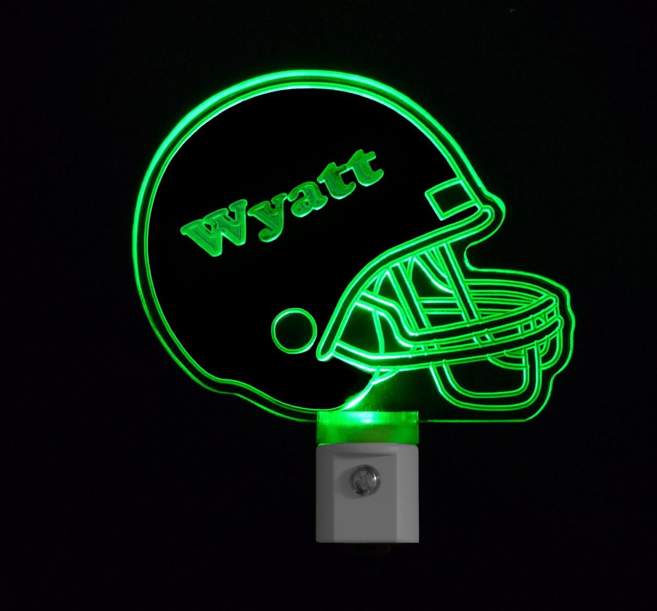 Kids Personalized Football Helmet LED Night Light with Name