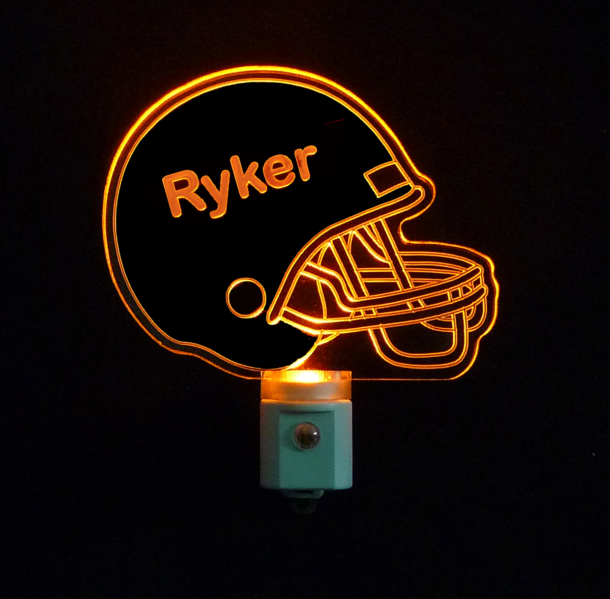 Kids Personalized Football Helmet Led Night Light With Name on Luulla