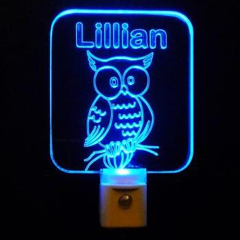 Personalized Custom Owl LED Night Light