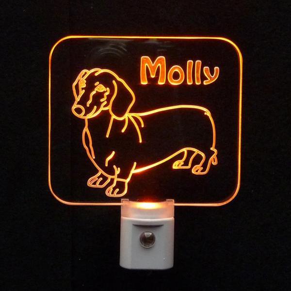 Personalized Wiener Dog, Dachshund LED Night Light